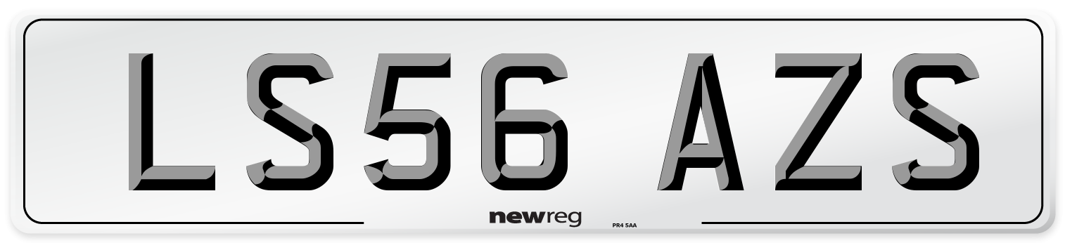 LS56 AZS Number Plate from New Reg